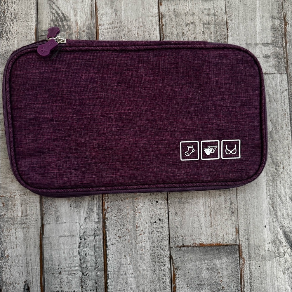 Purple Under Garment Travel Organizer Pouch